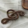 Presilha de Cabelo Nota Musical Madeira Imitação, Presilha Tubarão Estilo Ins Transparente Cor de Chá Símbolo de Partitura, Acessório de Cabelo Nota Aguda para Mulheres, Estilo de Verão de Alta Qualidade
