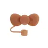 Tapa de Silicona de Grado Alimenticio para Popote Transfronteriza con Moño, Tapón Antifugas para Popote de Vaso Stanley, Juego de Cubiertas a Prueba de Polvo 10mm