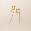 Pendientes Nalan de plata s925, estilo coreano, sencillos, con borlas largas y cadena, joyería para las orejas M00386