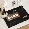 Alfombrilla absorbente de drenaje para encimera de cocina, de color sólido, de secado rápido, para uso doméstico, para bar y cafetera, alfombrilla de drenaje de diatomeas