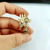 Estatueta de Divindade Sanxingdui em Bronze Imitado, Anel de Máscara de Divindade, Chaveiro de Joia Cultural e Criativa