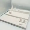 Estante de Almacenamiento para Pulseras y Relojes, Soporte de Exhibición para Collares, Estante de Exhibición de Tres Niveles para Pulseras y Relojes