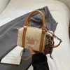 2025 Nuevo Bolso Boston Estampado Leopardo de Galleta de Nicho Moda Bordado Retro Bolso Almohada Lindo Bolso Cruzado