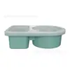 Contenedor Popular de Snacks con Compartimentos de Silicona Portátil con Tapa Sin Olor Grado Alimenticio Caja de Condimentos Salsa de Silicona