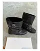 Botines de ballet de tacón grueso cuadrado de piel con lazo para mujer, botines cortos vintage desgastados con hebilla de cinturón y estilo western plisado