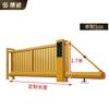 Puerta telescópica eléctrica de aleación de aluminio para pasillo, puerta corrediza suspendida, puerta para área de fábrica, puerta corrediza recta sin rieles, puerta artística de aluminio
