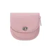 Bolsa redonda pequeña ~ Artículo más vendido transfronterizo, bolso de solapa pequeño de alta gama con cierre de broche y cremallera, tarjetero estilo Chanel, monedero moderno y dulce