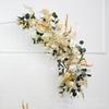 Pedido de casamento banquete de casamento arranjo de flores artificiais fileira de flores champanhe decoração de flores de seda adereços de casamento flor de guia de estrada fileira de flores de chão produto acabado