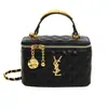 Bolsa de mão estilo Chanel 2026 novo modelo padrão diamante corrente de bolinhas douradas bolsa para mulheres versátil transversal mini bolsa de maquiagem