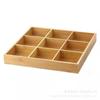 En stock Creativo Bambú Jiugongge Restaurante de Barbacoa Plato de Cena Restaurante de Hot Pot Más Tazón Vajilla Bandeja Dividida Caja de Madera Multiceldas