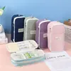 Estuche Artístico de Alto Valor para Estudiantes de Primaria y Secundaria, Caja de Lápices Multifuncional de Color Sólido Simple de Gran Capacidad