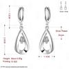 Brincos de Gota Transfronteiriços para Mulheres Estilo Europeu e Americano Zircônia Vazada Cravejados de Diamante Lknspce614