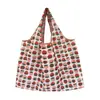 Bolsa de Compras Dobrável de Tecido Oxford 210D de Grande Capacidade, Impermeável, Leve, Bolsa para Supermercado com Estampa de Desenho Animado, Ecológica, Personalizada
