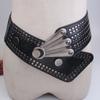 Estilo Punk Rebite Stretch Cinto Feminino Elástico Moda All-match Cintura Larga Selo Cinto Feminino Requintado Decorativo Cintura Larga Selo