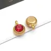 Acero Inoxidable Agujero Vertical Doce Piedras de Nacimiento 6mm Piedra Brillante Piedra de la Suerte Colgante Colgante Accesorios para Joyería DIY Collar
