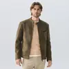 Nueva Chaqueta de Lana y Cuero de Negocios Retro de Gama Alta, Simple, Moderna, para Ciclismo, Motocicleta, Casual, Chaqueta de Cuero PU