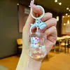 Mini Enfeites de Carro Acrílicos Preenchidos com Óleo Chaveiro de Quicksand Pingente para Mochila de Casal Pingente Fofo de Casal