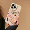 Funda de teléfono móvil gato de color para apple 15/14ProMax iPhone11/12/13 suave xr mujer 7/8plus
