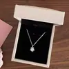 Colar Estrela de Floco de Neve para Mulheres, Pingente de Zircônia de Luxo Discreto, Corrente para Clavícula com Design Versátil da Moda, Presente de Dia dos Namorados