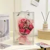 Dia dos Namorados Chinês Dia do Professor Presente Buquê de Sabão Portátil Presente Criativo Rosas Simuladas e Gipsofila Atacado Transfronteiriço