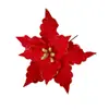 Arreglo de Flores Navideñas Simuladas de 35 cm Flor con Polvo Dorado Flor Artificial Decoración de Caja de Regalo para Árbol de Navidad DIY