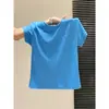 Camiseta base de algodón de bambú amarillo cremoso de manga corta para mujer, de verano, fina, casual, hombro normal, transpirable, estilo coreano