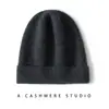Gorro de Cachemira para Mujer Gorro Tejido de Invierno Cálido para Exteriores Color Sólido Gorro para el Frío Moderno Compras Gorro de Lana para Hombre Gorro Baotou