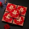 Bolsas de Envelope Vermelho para Casamentos, Itens Criativos para Bloqueio de Porta de Casamento, Caractere de Dupla Felicidade, Pequenas Bolsas de Dinheiro da Sorte, Novos Suprimentos de Casamento Modelo 2026