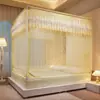 Mosquitero Anticaídas Grado A Materno e Infantil, Mosquitero de Tres Puertas en Forma de U con Sábana Ajustable, Base Completamente Cerrada, Fácil de Instalar, Mosquitero para el Hogar