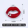Pingente Exclusivo de Gota de Óleo Labial Cravejado com Diamantes para DIY, Acessórios Decorativos, Venda Direta de Fabricantes Transfronteiriços, Disponível para Atacado de Lote Misto