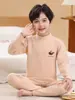 Conjunto de ropa interior térmica de otoño para niños con cuello medio, conjunto de ropa interior térmica para niñas, pijamas para niños, camisetas interiores para niños pequeñas y medianas para estudiantes