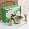 Caja de regalo de accesorio de cerámica multicolor para matcha transfronterizo, juego completo de preparación de té estilo japonés, regalo para el té de la tarde en casa