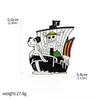 Mercancía de Anime Broches de One Piece: Luffy Sombrero de Paja, Zoro, Ace, Insignias de Barco Pirata