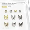 20 piezas de metal para uñas mini mariposa dorado plateado decoración de uñas de mariposa simple mariposa tridimensional japonesa