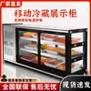 Triciclo Puesto Móvil Congelador Pequeño Refrigerado Conservación de Frescura Tipo Mostrador Vitrina de Escritorio Barbacoa Gabinete para Brochetas Fritas