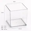 Maceta Transparente Acrílica Engrosada Cuadrada Hidropónica Tulipán Verde Maceta de Flores Carnosas Arreglo Floral Cilindro Cuadrado Pequeños Adornos