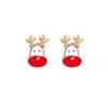 Set de aretes navideños para mujer, aretes de campana roja, árbol de Navidad, copos de nieve europeos y americanos, alce, muleta, cruz, nuevos accesorios transfronterizos