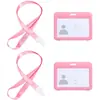 Portatarjetas de Venta Caliente Transfronterizo, Cordón para Insignia, Portadocumentos de Doble Cara, Portainsignias Transparente de Marca, Insignia Escolar, Etiqueta de Insignia de Trabajo