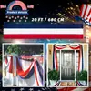 Conjunto de decoração de Dia da Independência da Amazon para o exterior transfronteiriço, banner de bandeira para pátio, decoração de dístico, atacado