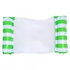 Hamaca de Agua Rayada de Doble Tubo, Flotador Inflable de PVC Engrosado, Silla de Salón Plegable con Respaldo para Piscina, En Stock Transfronterizo