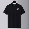 2026 Verano Nuevo Camiseta de Algodón de Manga Corta con Cuello Redondo para Hombre Moda Juvenil Estampada Holgada Talla Grande Moderna Versátil