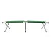 Cama plegable para siesta al aire libre color verde militar claro, cama de acero y plástico portátil, cama de siesta de dos pliegues, cama individual para acompañante