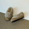Pantuflas Retro de Plataforma sin Cordones para Mujer 2026 Nuevos Zapatos de Invierno de un Solo Paso de Piel tipo Birkenstock con Forro Polar para Calidez Zapatos de Algodón