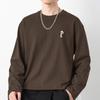 Camiseta Masculina de Manga Longa 260g Pesada Estilo Americano 100% Algodão, Camada Base Camiseta Íntima, Novo Modelo 2026, Top Oversized de Outono