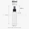 Botella rociadora transparente portátil de PET de niebla fina personalizada para dispensar desinfectante y alcohol, botella rociadora de niebla fina admite etiquetado