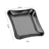 Plato Cuadrado de Acero Inoxidable Coreano Placa Dorada Hueso Espeso Molde para Hornear Set Doméstico Comercial Estante de Almacenamiento Plato para Snacks Plato para Snacks