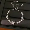 Pulsera extraíble de estrella de circón, sensación de lujo ligero de nicho de alta gama, personalizada y elegante, joyería versátil al por mayor