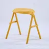 Taburete de Comedor de Plástico Nórdico, Taburete Doméstico Engrosado, Taburete Redondo Apilable, Silla de Tocador Minimalista Moderna, Taburete Creativo para Cambiar Zapatos