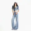 Pantalones de Mezclilla Acampanados de Tencel 2026 Estilo Retro Americano Cómodos Frescos Transpirables Nuevos de Primavera/Verano Largos Adelgazantes