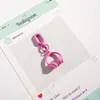 Novo Chaveiro Pingente de Fone de Ouvido de Liga Metálica Pintado com Desenho Animado Fofo Pingente de Bolsa Pequeno Presente Carro Pequeno Livro Vermelho
